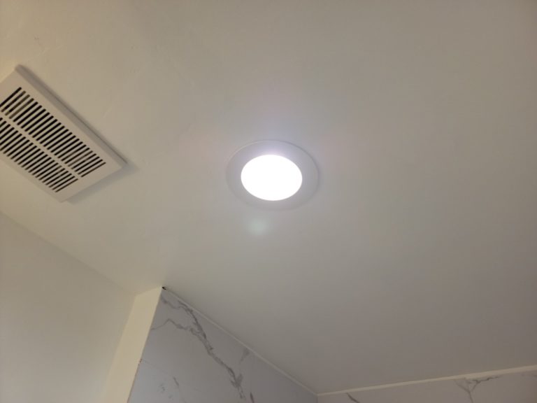 Bathroom Exhaust Replacement and Recessed Light Installation