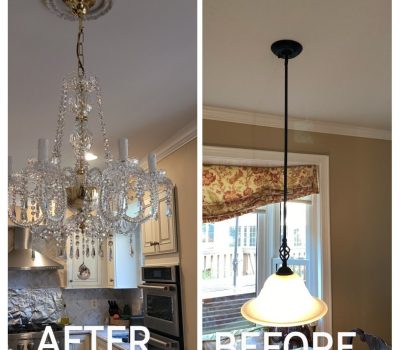 Imported Chandelier Installation